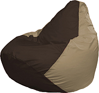 Бескаркасное кресло Flagman Груша Супер Мега Г5.1-330 (коричневый/темно-бежевый) - 
