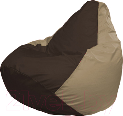 Бескаркасное кресло Flagman Груша Супер Мега Г5.1-330 (коричневый/темно-бежевый)