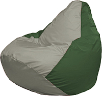 Бескаркасное кресло Flagman Груша Супер Мега Г5.1-339 (серый/зеленый) - 