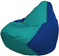 Бескаркасное кресло Flagman Груша Супер Мега Г5.1-291 (бирюзовый/синий) - 