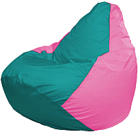 Бескаркасное кресло Flagman Груша Супер Мега Г5.1-295 (бирюзовый/розовый) - 