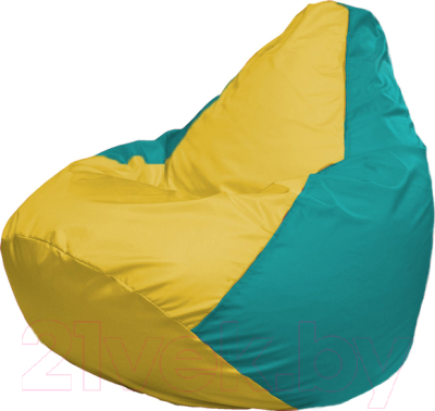 Бескаркасное кресло Flagman Груша Мега Super Г5.1-264 (желтый/бюризовый)