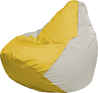 Бескаркасное кресло Flagman Груша Мега Super Г5.1-266 (желтый/белый) - 