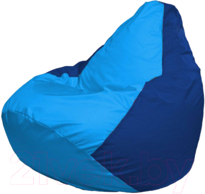 Бескаркасное кресло Flagman Груша Мега Super Г5.1-273 (голубой/синий)