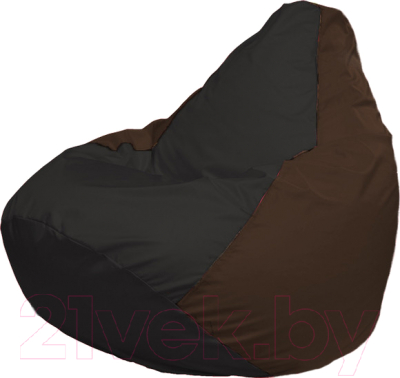 Бескаркасное кресло Flagman Груша Мега Super Г5.1-398 (черный/коричневый)