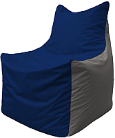 Бескаркасное кресло Flagman Фокс Ф21-41 (темно-синий/серый) - 