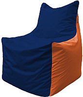 Бескаркасное кресло Flagman Фокс Ф21-45 (темно-синий/оранжевый) - 