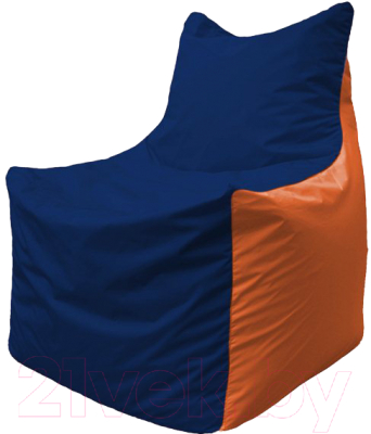 Бескаркасное кресло Flagman Фокс Ф21-45 (темно-синий/оранжевый)