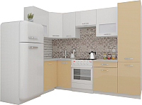 Готовая кухня ВерсоМебель ЭкоЛайт-6 1.2x2.7 левая (белый/капучино) - 