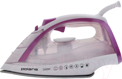 Утюг Polaris PIR 2668AK 3m (белый/розовый)