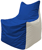 Бескаркасное кресло Flagman Фокс Ф21-125 (синий/белый) - 