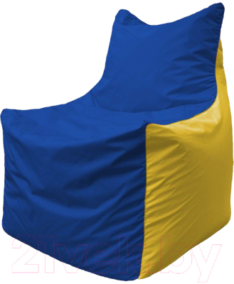 Бескаркасное кресло Flagman Фокс Ф21-128 (синий/жёлтый)