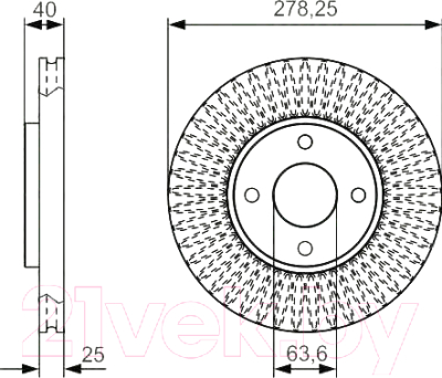 Изображение товара Тормозной диск Bosch 0986479C48
