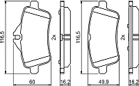 Тормозные колодки Bosch 0986494771