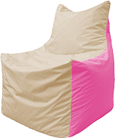 Бескаркасное кресло Flagman Фокс Ф21-142 (слоновая кость/розовый) - 