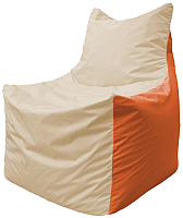 Бескаркасное кресло Flagman Фокс Ф21-143 (слоновая кость/оранжевый) - 