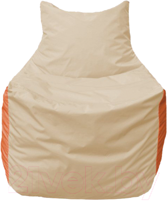 Бескаркасное кресло Flagman Фокс Ф21-143 (слоновая кость/оранжевый)