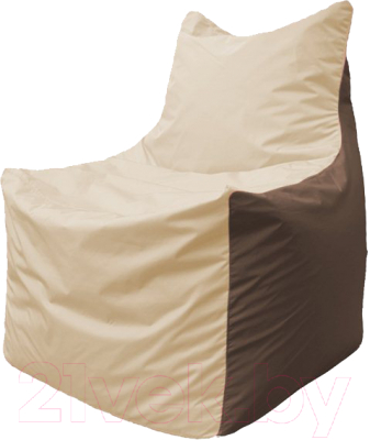 Бескаркасное кресло Flagman Фокс Ф21-146 (слоновая кость/коричневый)