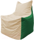 Бескаркасное кресло Flagman Фокс Ф21-147 (слоновая кость/зелёный) - 