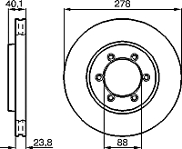 Тормозной диск Bosch 0986478967