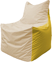 Бескаркасное кресло Flagman Фокс Ф21-148 (слоновая кость/жёлтый) - 