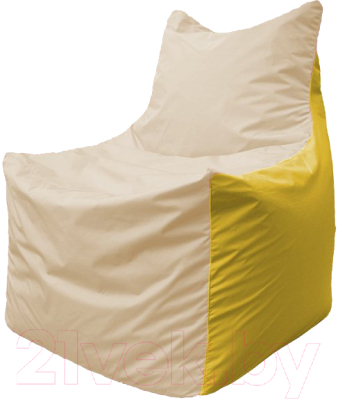 Бескаркасное кресло Flagman Фокс Ф21-148 (слоновая кость/жёлтый)