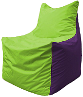 Бескаркасное кресло Flagman Фокс Ф21-155 (салатовый/фиолетовый) - 