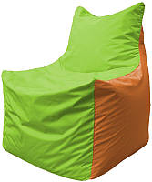 Бескаркасное кресло Flagman Фокс Ф21-163 (салатовый/оранжевый) - 