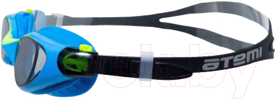 Очки для плавания Atemi M702 (черный/голубой)