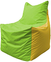 Бескаркасное кресло Flagman Фокс Ф21-167 (салатовый/жёлтый) - 