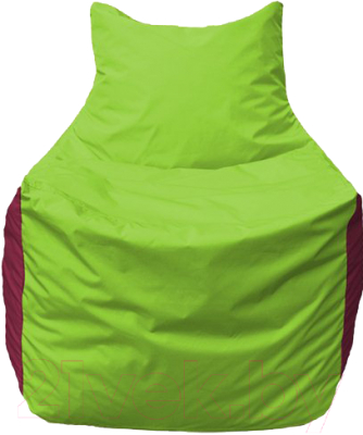 Бескаркасное кресло Flagman Фокс Ф21-169 (салатовый/бордовый)
