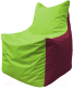 Бескаркасное кресло Flagman Фокс Ф21-169 (салатовый/бордовый) - 