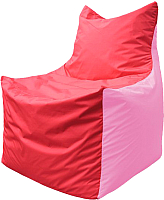 Бескаркасное кресло Flagman Фокс Ф21-175 (красный/розовый) - 