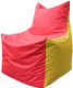 Бескаркасное кресло Flagman Фокс Ф21-178 (красный/жёлтый) - 