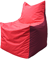 Бескаркасное кресло Flagman Фокс Ф21-180 (красный/бордовый) - 