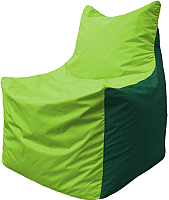 Бескаркасное кресло Flagman Фокс Ф21-185 (салатовый/темно-зелёный) - 