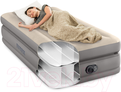 Надувная кровать Intex Prime Comfort Elevated 64162 (встроенный электронный насос/сумка/ремкомплект)