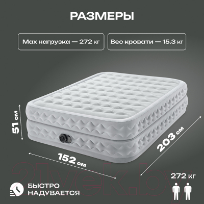 Купить Надувной матрас Intex Supreme Air-Flow 64490  