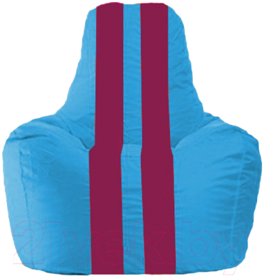 Бескаркасное кресло Flagman Спортинг С1.1-268 (голубой/лиловые полоски)