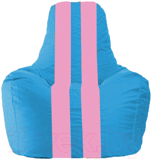 Бескаркасное кресло Flagman Спортинг С1.1-277 (голубой/розовые полоски)