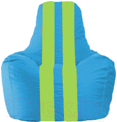 Бескаркасное кресло Flagman Спортинг С1.1-276 (голубой/салатовые полоски)
