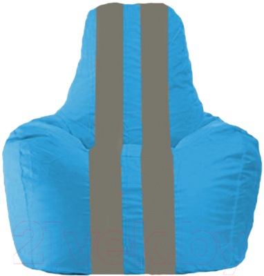 Бескаркасное кресло Flagman Спортинг С1.1-27 (голубой/серые полоски)