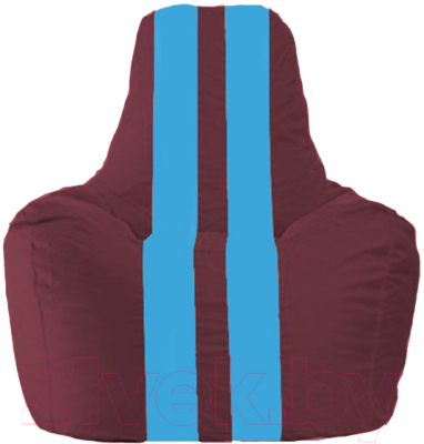 Бескаркасное кресло Flagman Спортинг С1.1-310 (бордовый/голубые полоски)