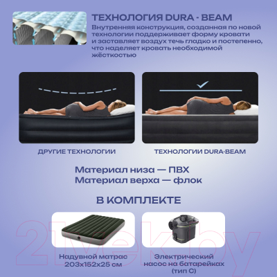 Купить Надувной матрас Intex Prestige Downy Airbed 64779  