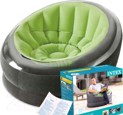 Надувное кресло Intex Empire Chair 66581 (ремкомплект, зеленый)