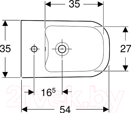 Биде подвесное Geberit Smyle Square 500.216.01.1