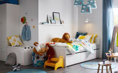 Двухъярусная выдвижная кровать Ikea Слэкт 092.277.54