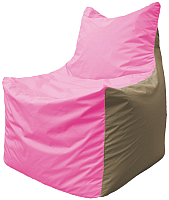 Бескаркасное кресло Flagman Фокс Ф21-193 (розовый/темно-бежевый) - 