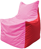 Бескаркасное кресло Flagman Фокс Ф21-199 (розовый/красный) - 