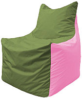 Бескаркасное кресло Flagman Фокс Ф21-226 (оливковый/розовый) - 